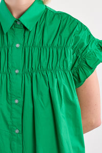 LAL154AEP-molly-bracken-gathered-shirt-dress-in-green-1