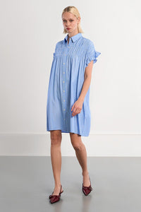 LAL154CEE-molly-bracken-gathered-shirt-dress-in-blue-1