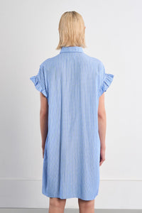 LAL154CEE-molly-bracken-gathered-shirt-dress-in-blue-1