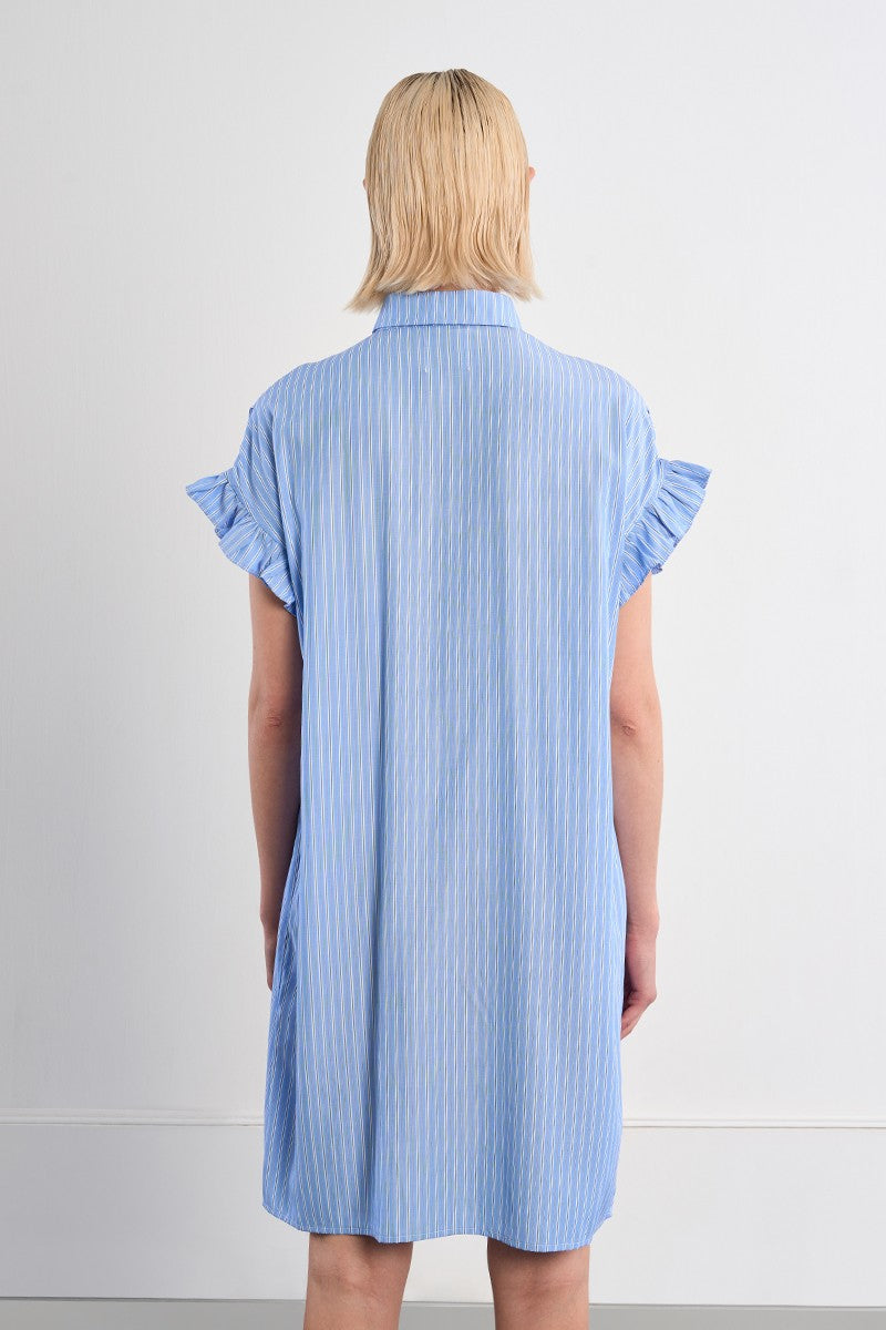 LAL154CEE-molly-bracken-gathered-shirt-dress-in-blue-1