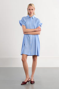 LAL154CEE-molly-bracken-gathered-shirt-dress-in-blue-1