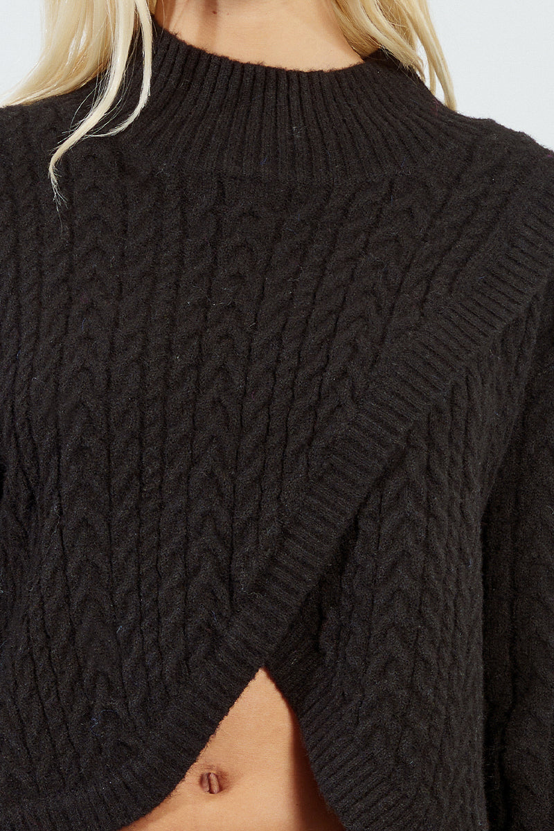 LAL625DN-molly-bracken-criss-cross-cable-knit-sweater-in-black-1