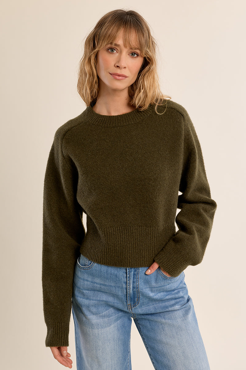 LAS148EN-Molly-Bracken-ribbed-cropped-sweater-khaki-1
