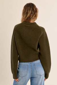 LAS148EN-Molly-Bracken-ribbed-cropped-sweater-khaki-1