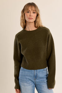 LAS148EN-Molly-Bracken-ribbed-cropped-sweater-khaki-1