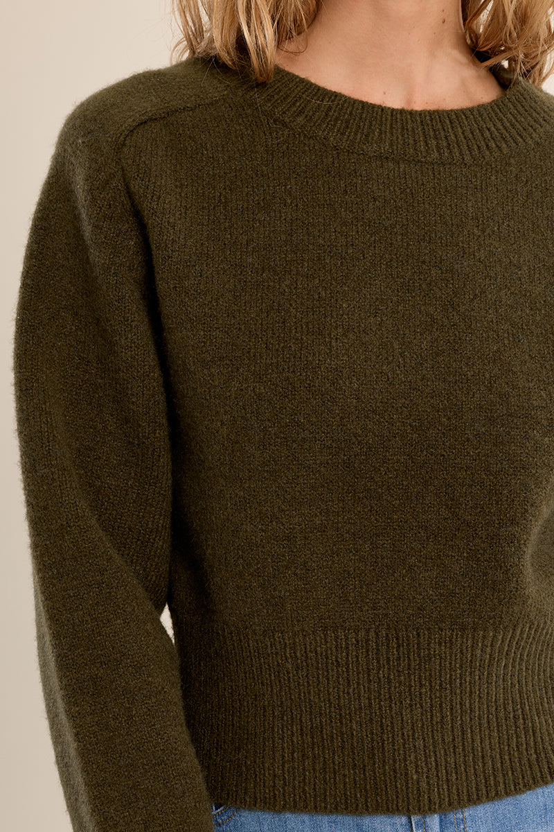 LAS148EN-Molly-Bracken-ribbed-cropped-sweater-khaki-1