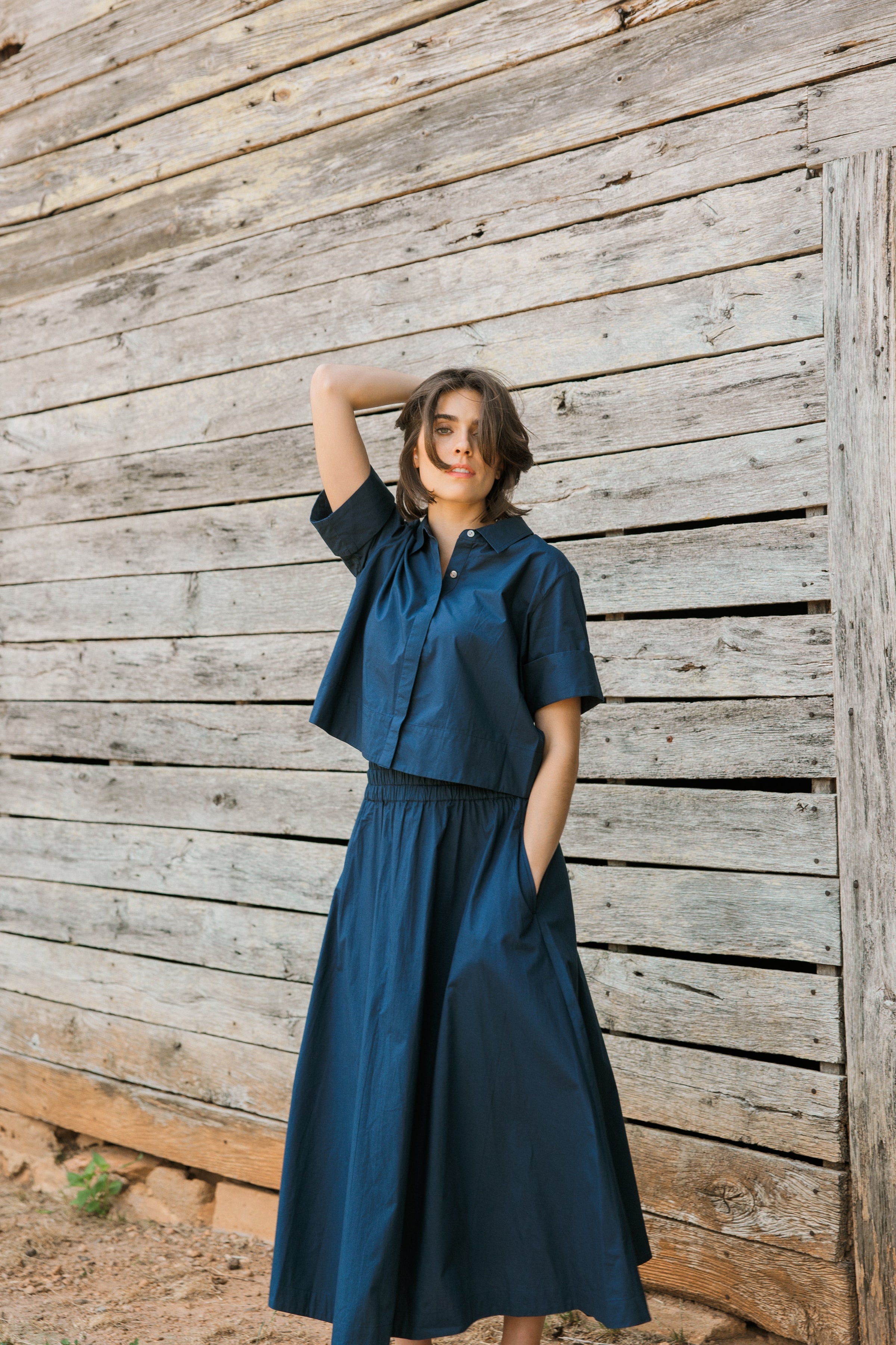 Pavillion Skirt in Navy