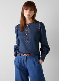 LK-bennett-jenny-placket-scalloped-blouse-in-indigo-1