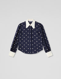 LK-bennett-sonya-cuff-logo-spot-blouse-in-navy-1