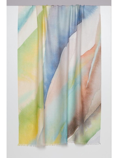 LRAS5-300-kinross-cashmere-wave-stripe-print-scarf-in-coral-multi-1