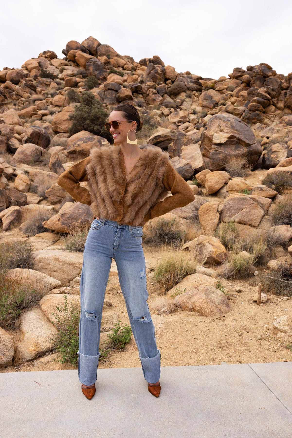 Lisa-Maree-by-the-fireside-fur-cardigan-brown-1