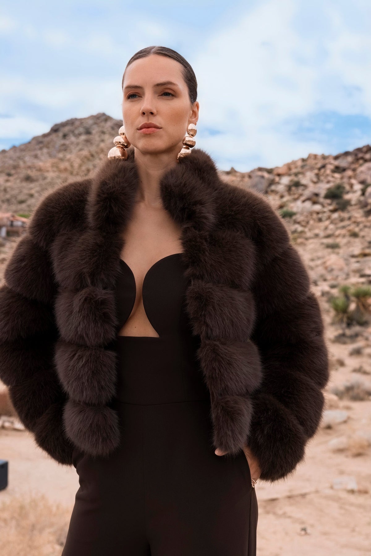 Lisa-Maree-elevated-evenings-faux-fur-jacket-brown-1