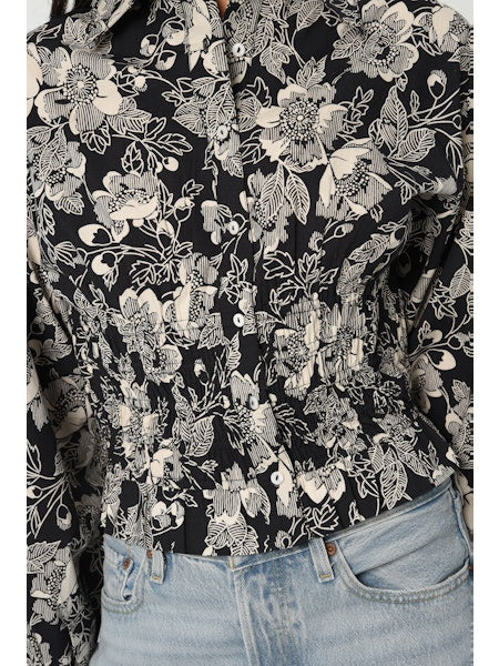 Rolo Top in Moonlit Floral Print