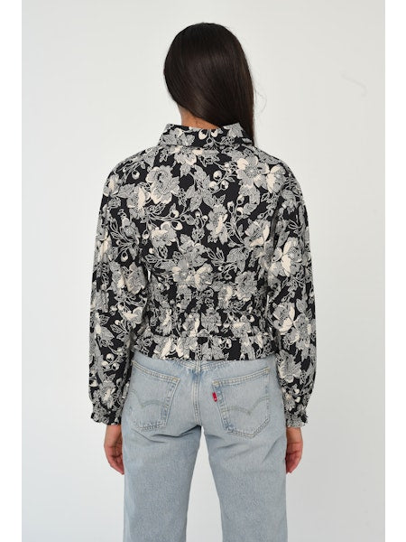 Rolo Top in Moonlit Floral Print