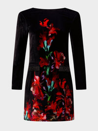 Lucia Short Dress in Aquarelle Rouge