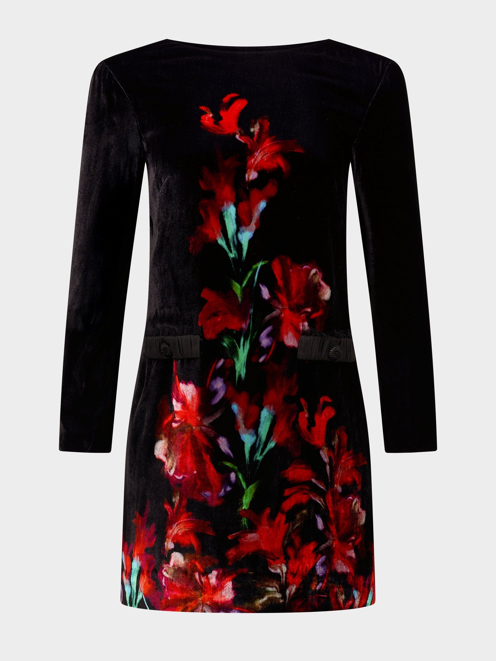 Lucia Short Dress in Aquarelle Rouge