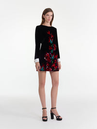 Lucia Short Dress in Aquarelle Rouge