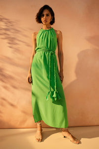 Elena Dress in Emerald