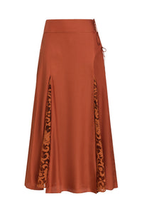 GRACEN SKIRT, AUBURN