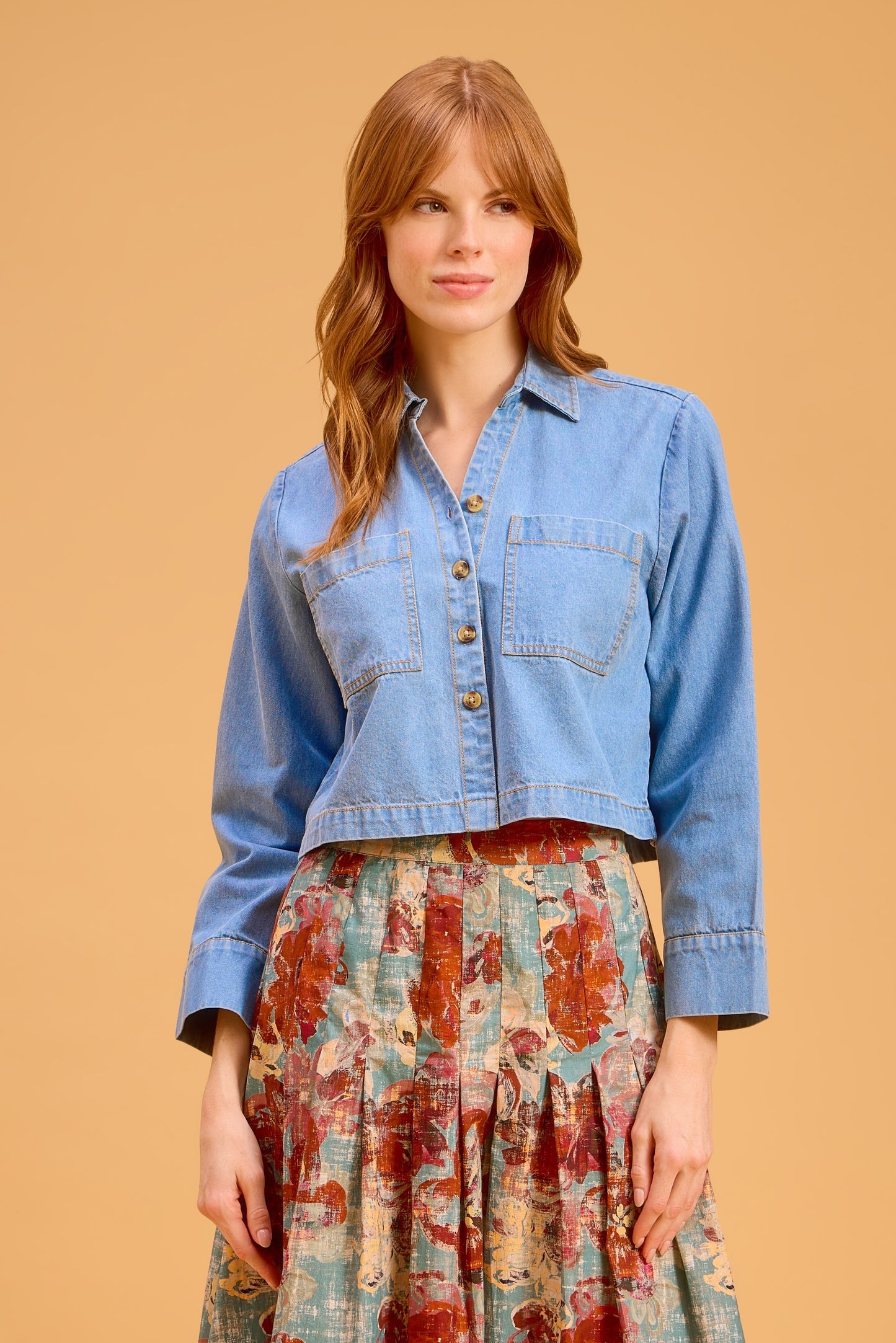 Megs Top in Denim