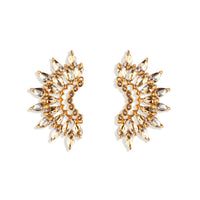 Crystal Madeline Crescent Earrings