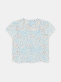 Lexy Lace Top in Light Blue