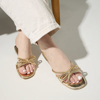 Nicole Slide Sandal in Gold