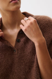 Nadya Boxy Polo Sweater in Roche
