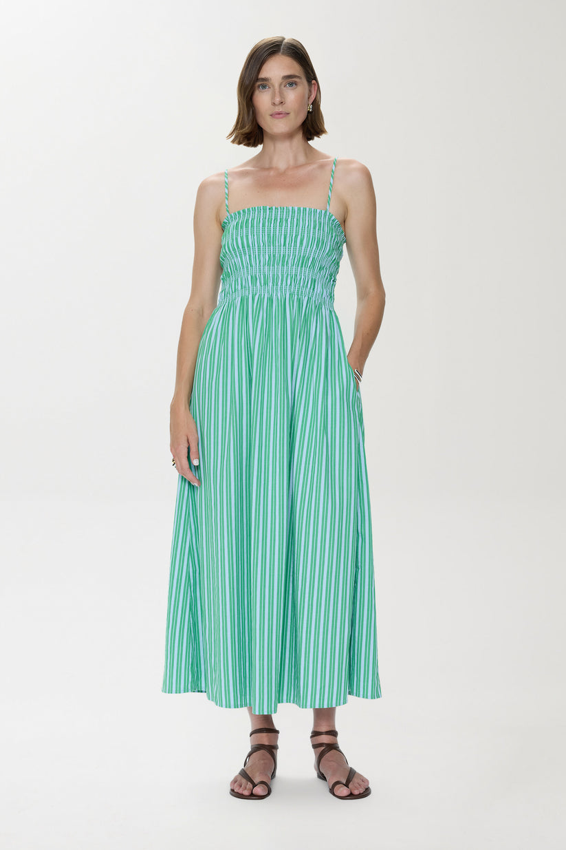 P00071126CP-pistola-bianca-shirred-bodice-dress-in-green-blue-stripe-1