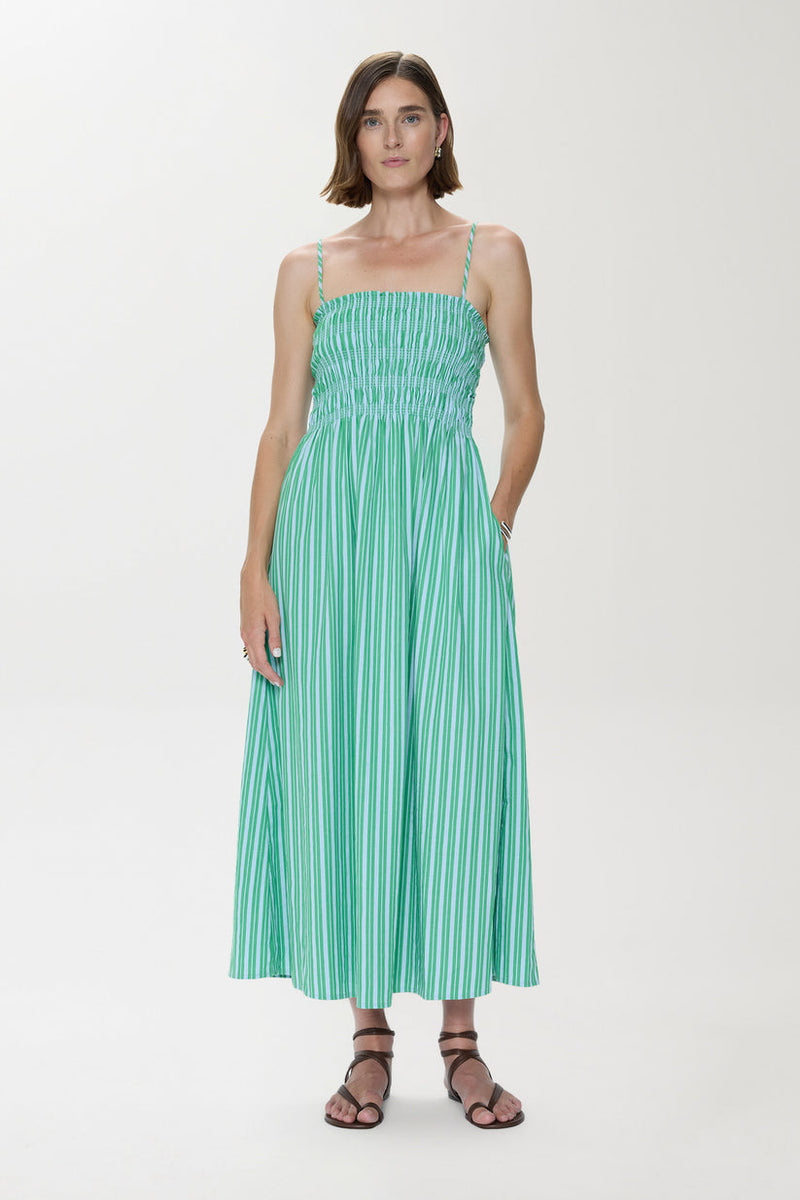 P00071126CP-pistola-bianca-shirred-bodice-dress-in-green-blue-stripe-1