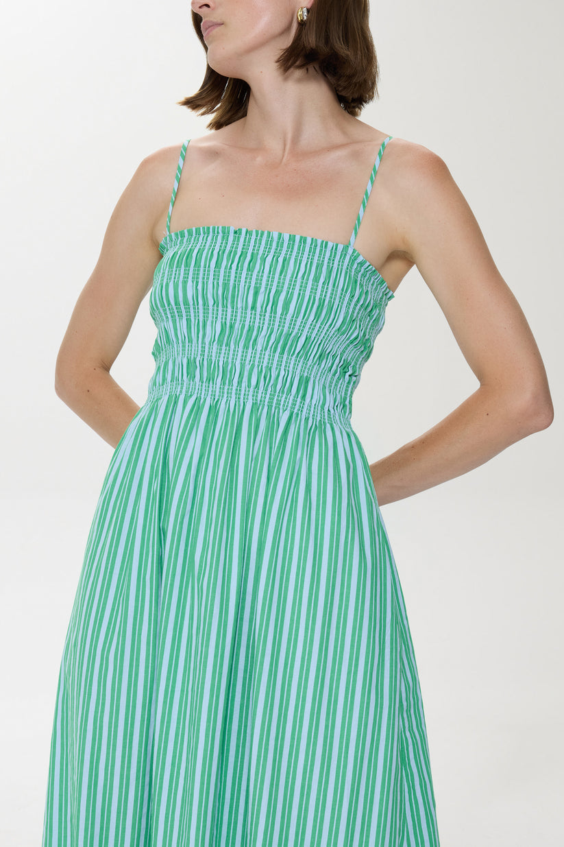 P00071126CP-pistola-bianca-shirred-bodice-dress-in-green-blue-stripe-1
