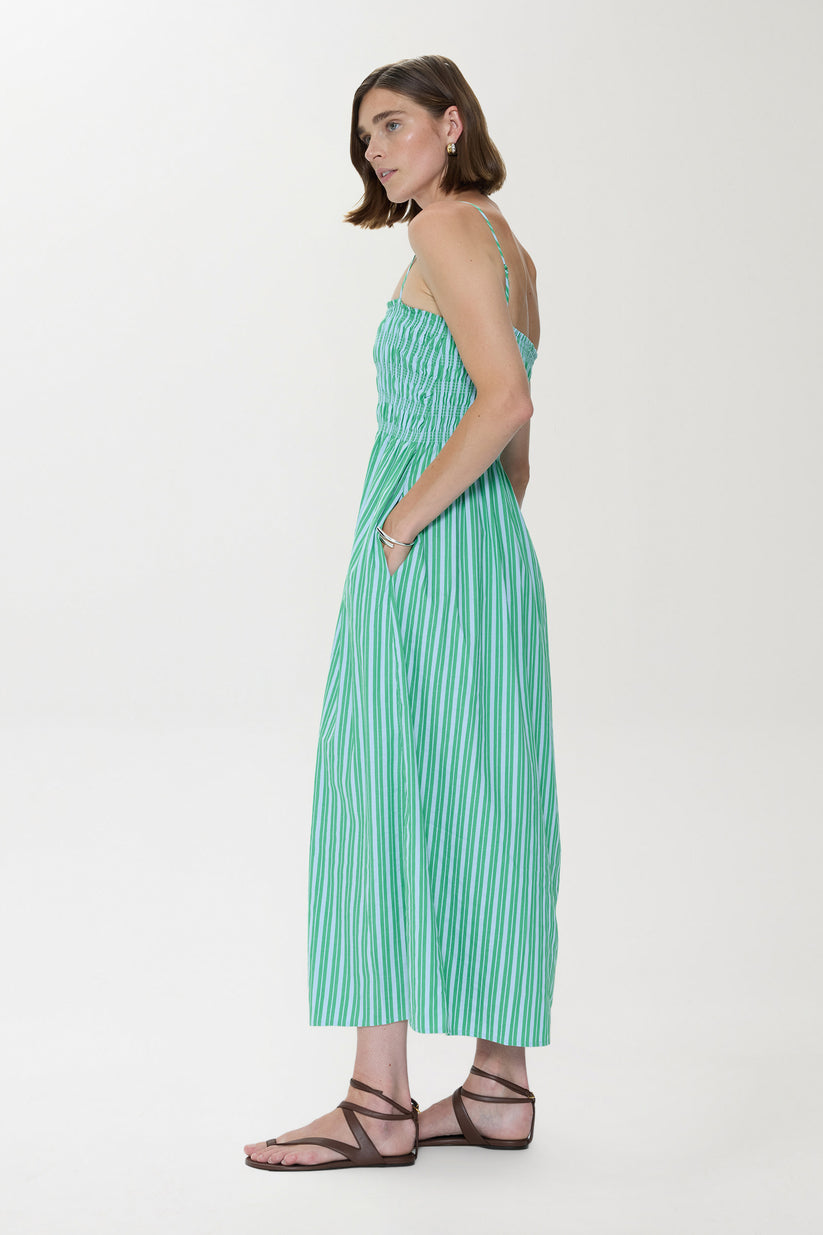P00071126CP-pistola-bianca-shirred-bodice-dress-in-green-blue-stripe-1