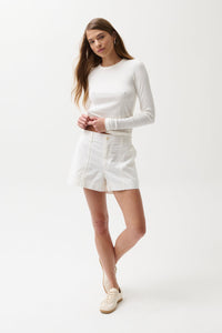 Mason Relaxed Utility Short in White