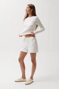 Mason Relaxed Utility Short in White