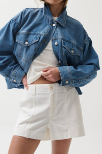 Mason Relaxed Utility Short in White