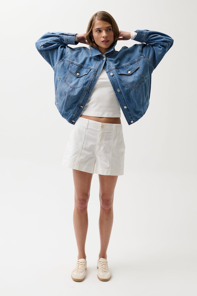 Mason Relaxed Utility Short in White