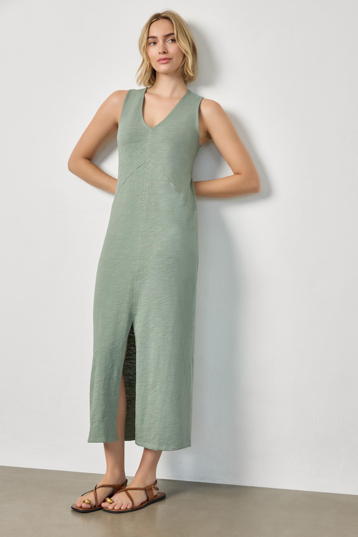PA3331-lilla-p-v-neck-seamed-maxi-dress-in-sage-1