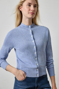 Funnel Neck Cardigan in Lake