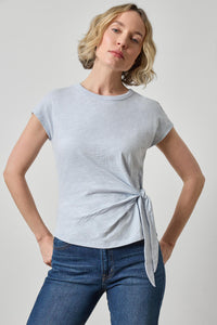 Tie Front Tee in Glacier