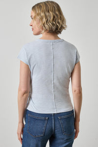 Tie Front Tee in Glacier