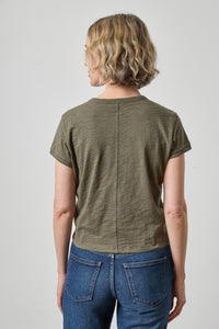Boxy Cap Sleeve Tee in Olive