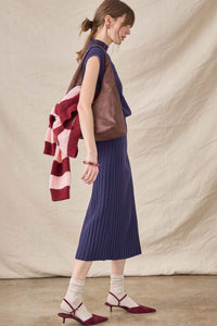 Mock Neck Sweater in Neptune