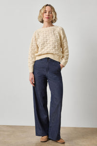 Denim Trouser in Dark Wash Blue