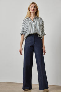 Denim Trouser in Dark Wash Blue