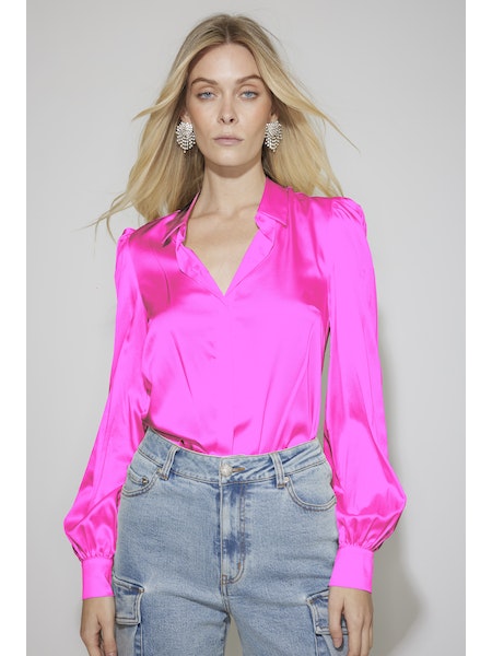 Maxwell Blouse in Hot Pink