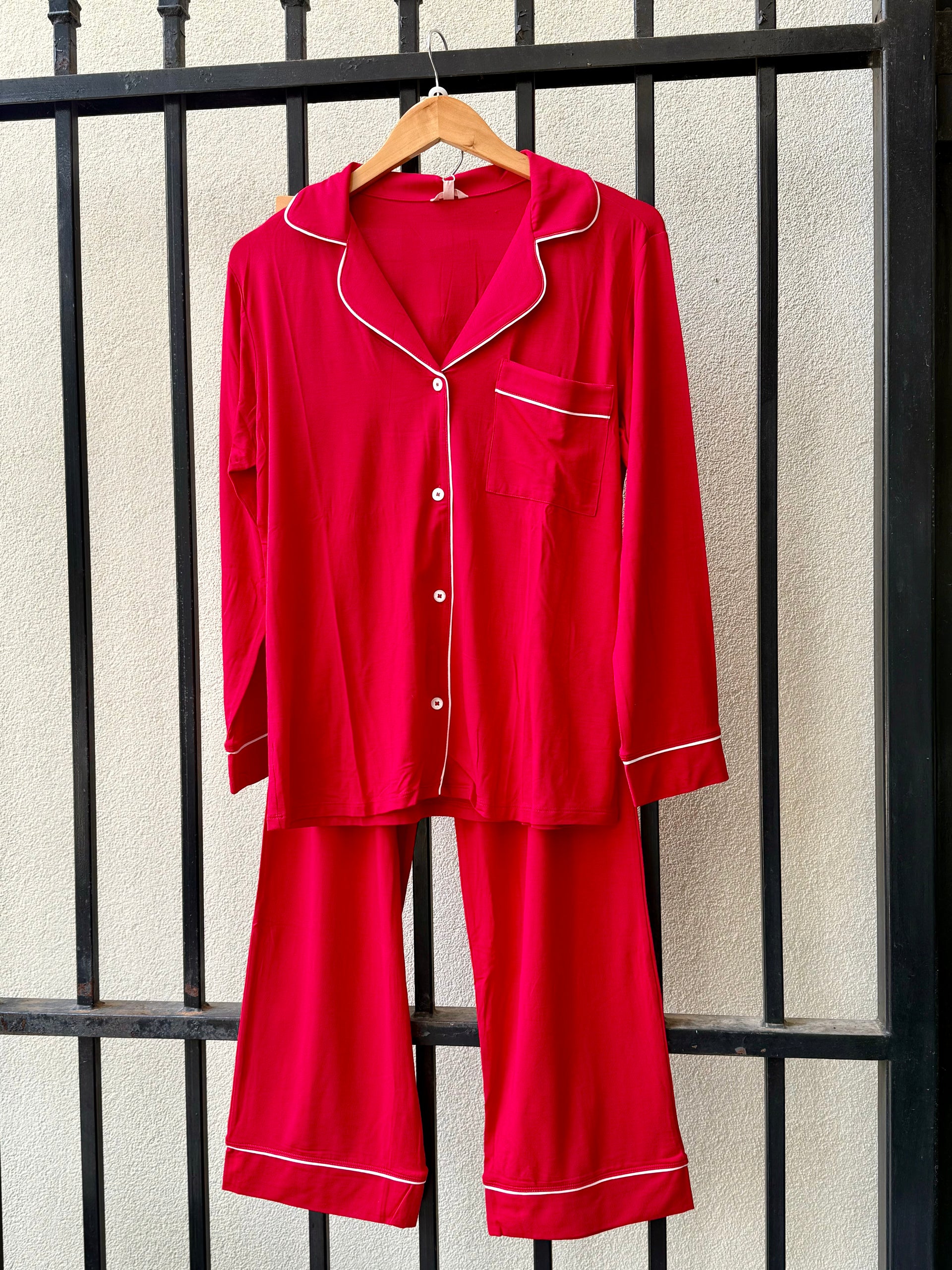 Eberjey Gisele Long PJ Set in Red/Ivory – Poppy's of Atlanta