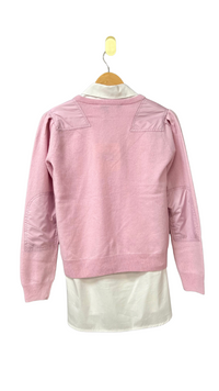 Patch Detailed Sweater in Light Pink