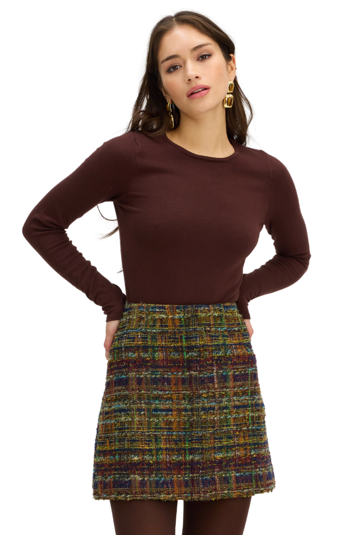 Rosie Skirt in Navy/Gold