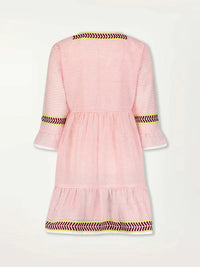 Hanna Flutter Dress in Kesiti Pink