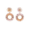 Crystal Madeline Earrings in Pink Ombre